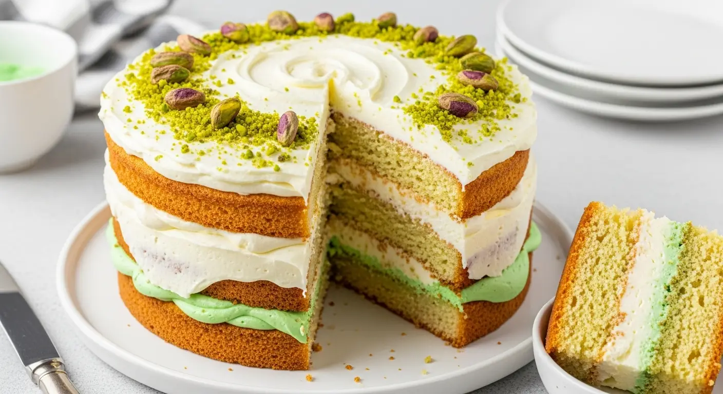  كيك كريمة الفستق: مذاق لا يُنسى بخطوات بسيطة في منزلك