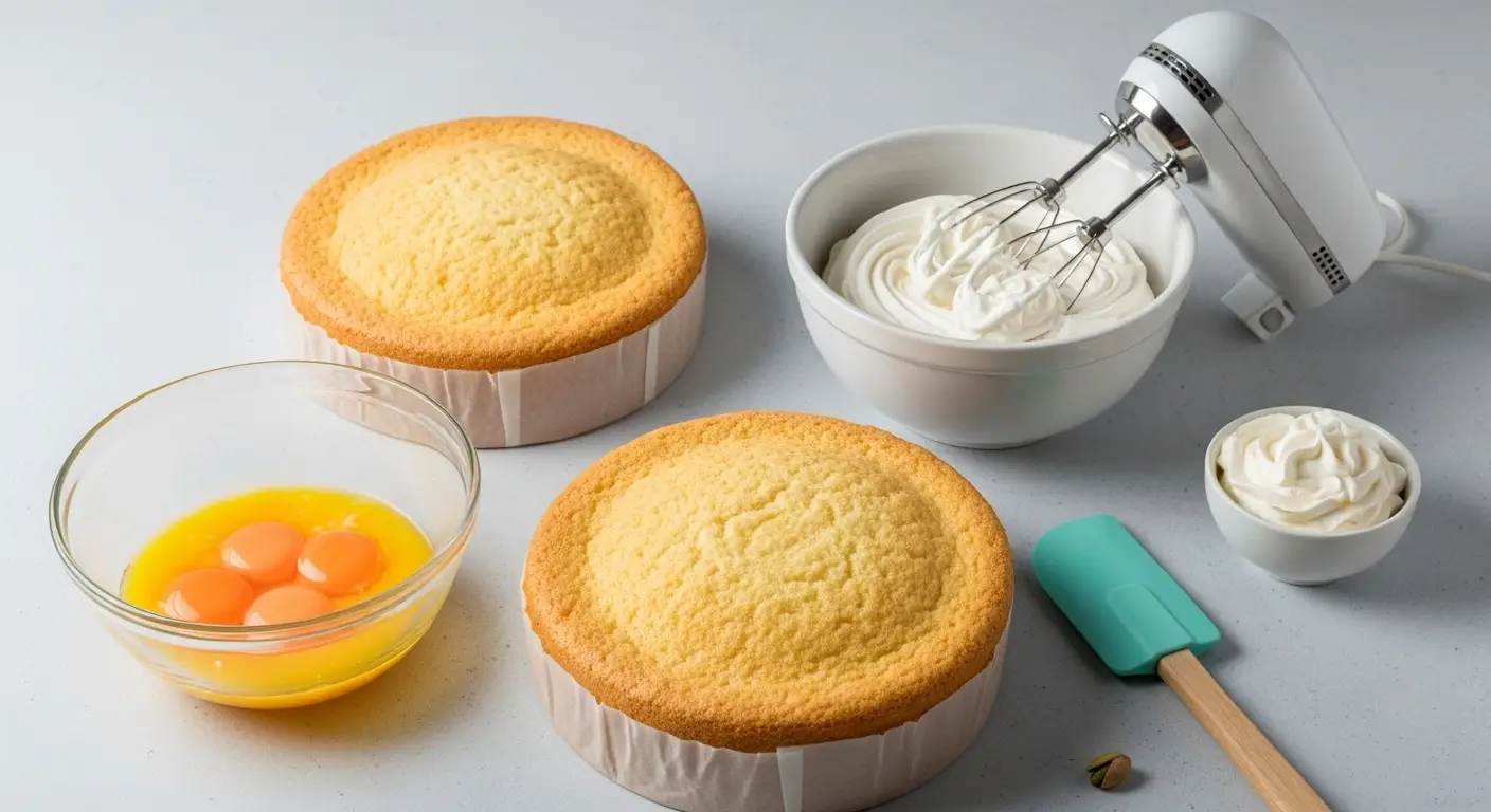 Preparing a sponge cake: Chef's step-by-step recipes