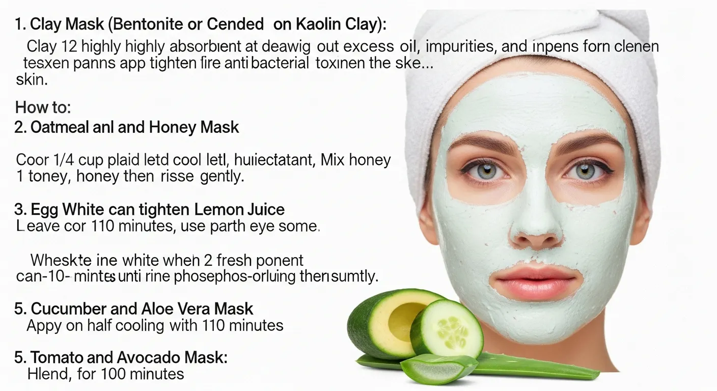 أفضل 8 ماسكات طبيعية للبشرة الدهنية: دليلك لبشرة متألقة وصحية