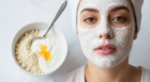 ماسك دقيق الحمص واللبن: لتقشير وإزالة الخلايا الميتة من البشرة الدهنية 